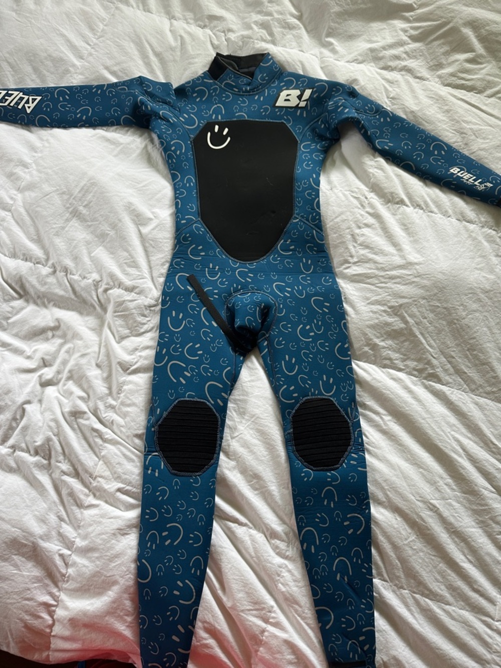 Buell Kids' Teal One-Piece Swim/Wetsuit with Front Panel